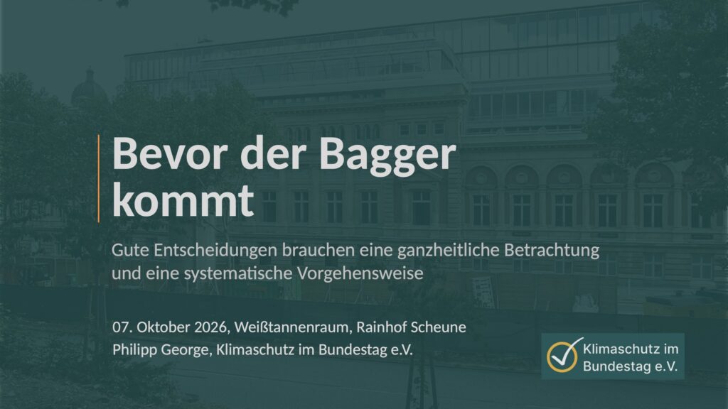 Bevor der Bagger kommt erste Seite